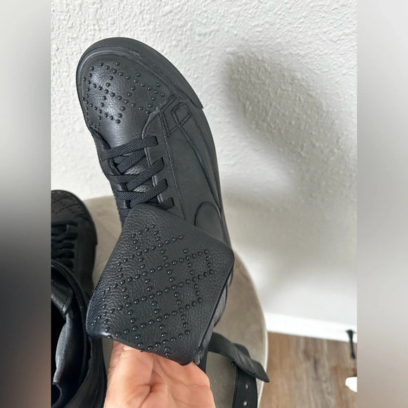 Nike Blazer Twist Mid Trainers Leather Black Size 7 - Picture 5 of 10